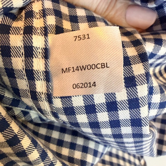Peter Millar Men Large Gingham Check Nano Luxe Easycare Button Down Shirt - Picture 5 of 7
